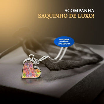 Colar feminino prata aço  coração pingente zirconias moda estiloso Qualidade premium