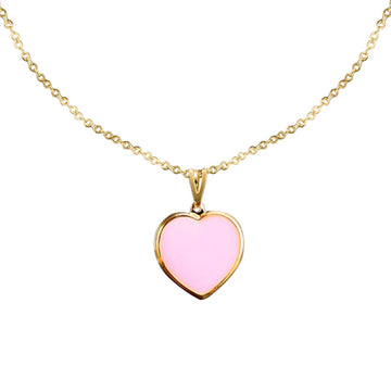 Colar feminino dourado   pingente coração qualidade premium