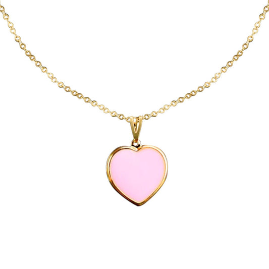 Colar feminino dourado   pingente coração qualidade premium