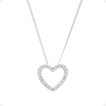 Colar feminino pingente coração