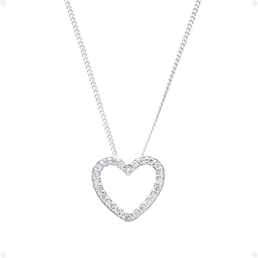 Colar feminino pingente coração