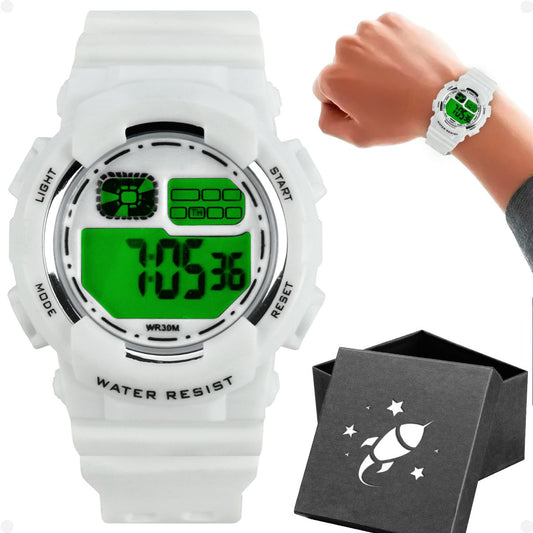 relogio infantil criança digital silicone menino cronometro presente azul bebe qualidade premium